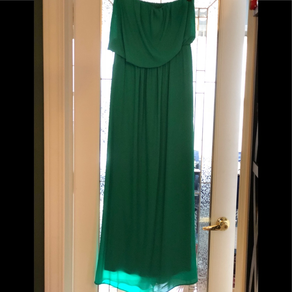 Strapless Green Dress